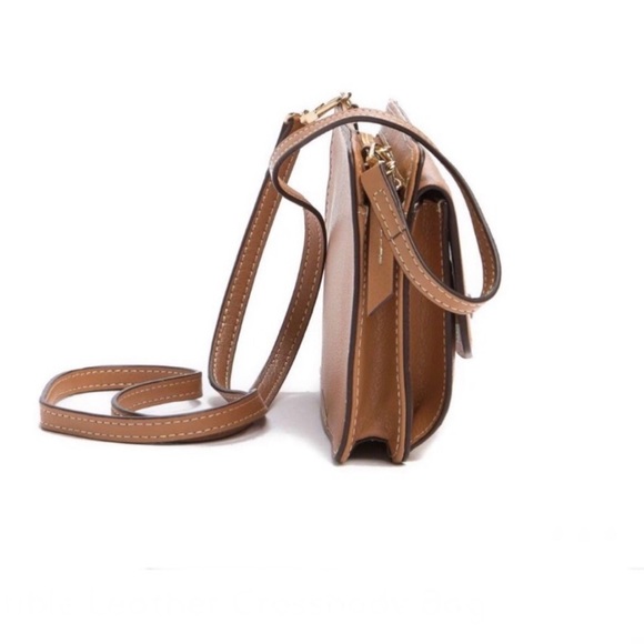 New Halogen Leather Tan Convertible Crossbody Bag - Picture 5 of 6